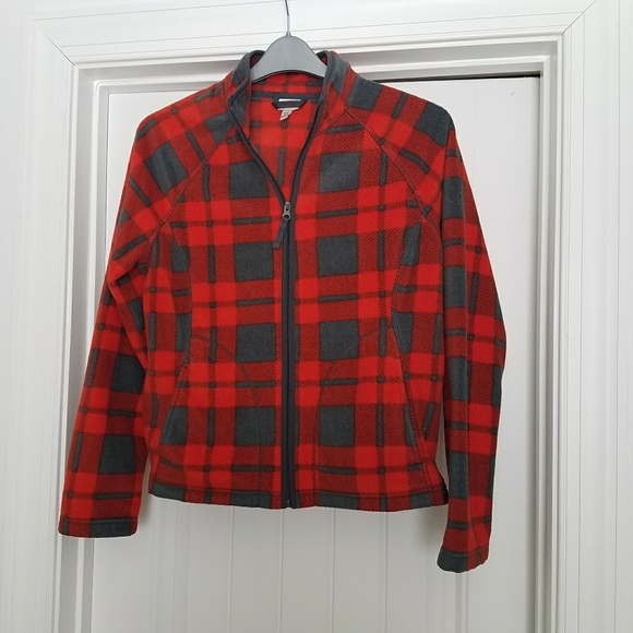 Merona | Buffalo Plaid Fleece Zip Up Jacket - Picture 3 of 5